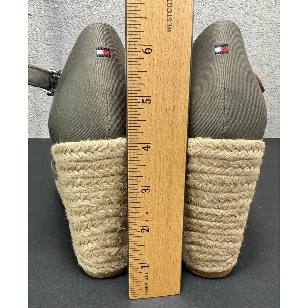 Tommy Hilfiger Espadrille Wedge Sandal Size 8.5 Selena Olive Green NWOB - Picture 4 of 11